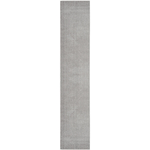 Pemberly Row Contemporary Fabric 2'2&quot x 20 Silver Grey Outdoor Rug