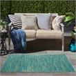 Pemberly Row Contemporary 3' x 5' Blue Green Outdoor Indoor/Outdoor Rug