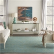 Pemberly Row 7' x 10' Blue Green Outdoor Indoor/Outdoor Rug Polypropylene