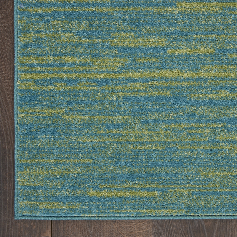 Pemberly Row 7' x 10' Blue Green Outdoor Indoor/Outdoor Rug Polypropylene
