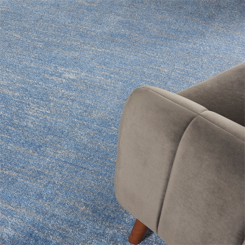 Pemberly Row Contemporary 7' x 10' Blue/Grey Outdoor Indoor/Outdoor Rug