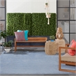 Pemberly Row Contemporary 7' x 10' Blue/Grey Outdoor Indoor/Outdoor Rug