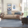 Pemberly Row Contemporary 7' x 10' Blue/Grey Outdoor Indoor/Outdoor Rug