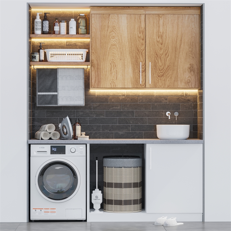 Pemberly Row 2.7 cu. ft. All-in-One Washer & Dryer Combo in White.