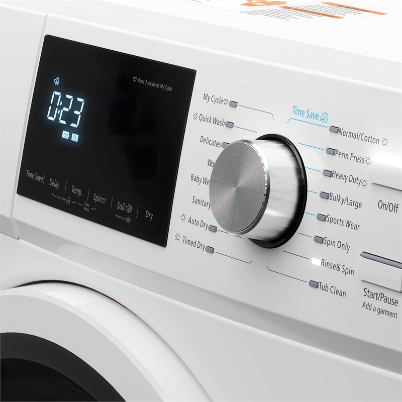 Pemberly Row 2.7 cu. ft. All-in-One Washer & Dryer Combo in White.
