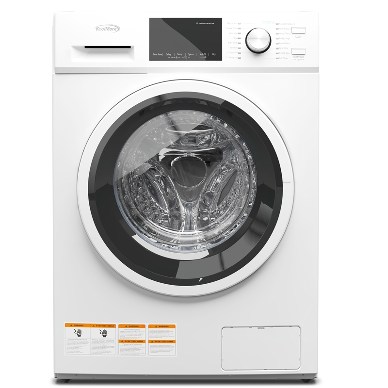 Pemberly Row 2.7 cu. ft. All-in-One Washer & Dryer Combo in White.