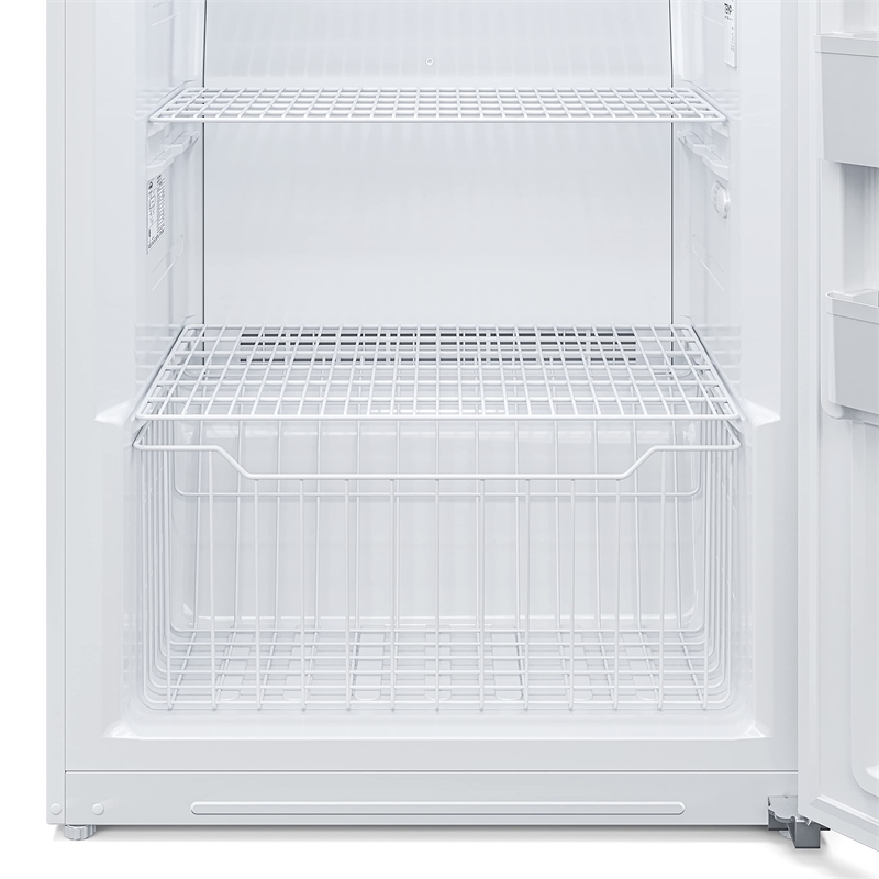 Pemberly Row Contemporary 17 Cu. Ft Upright Freezer in White.
