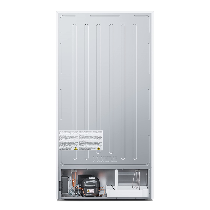Pemberly Row Contemporary 17 Cu. Ft Upright Freezer in White.