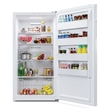 Pemberly Row Contemporary 17 Cu. Ft Upright Freezer in White.