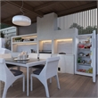 Pemberly Row Contemporary 17 Cu. Ft Upright Freezer in White.