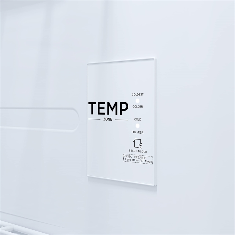 Pemberly Row Contemporary 17 Cu. Ft Upright Freezer in White.