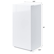 Pemberly Row Contemporary 17 Cu. Ft Upright Freezer in White.