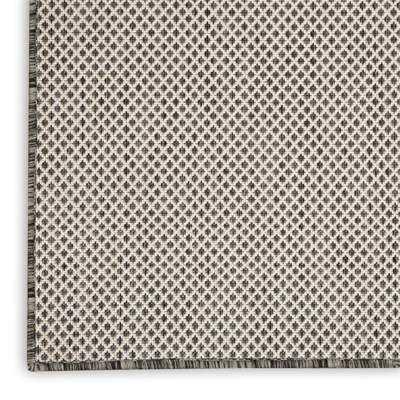 Pemberly Row 3' x 5' Ivory Charcoal Fabric Modern Area Rug (3' x 5')
