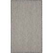 Pemberly Row 3' x 5' Ivory Charcoal Fabric Modern Area Rug (3' x 5')