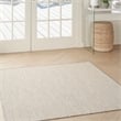 Pemberly Row 4' x Square Ivory Silver Fabric Modern Area Rug (4' Square)