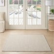 Pemberly Row 4' x Square Ivory Silver Fabric Modern Area Rug (4' Square)