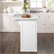 Pemberly Row Modern / Contemporary Wood MDF Kitchen Island in White