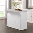 Pemberly Row Modern / Contemporary Wood MDF Kitchen Island in White
