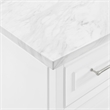 Pemberly Row Modern / Contemporary Wood MDF Kitchen Island in White