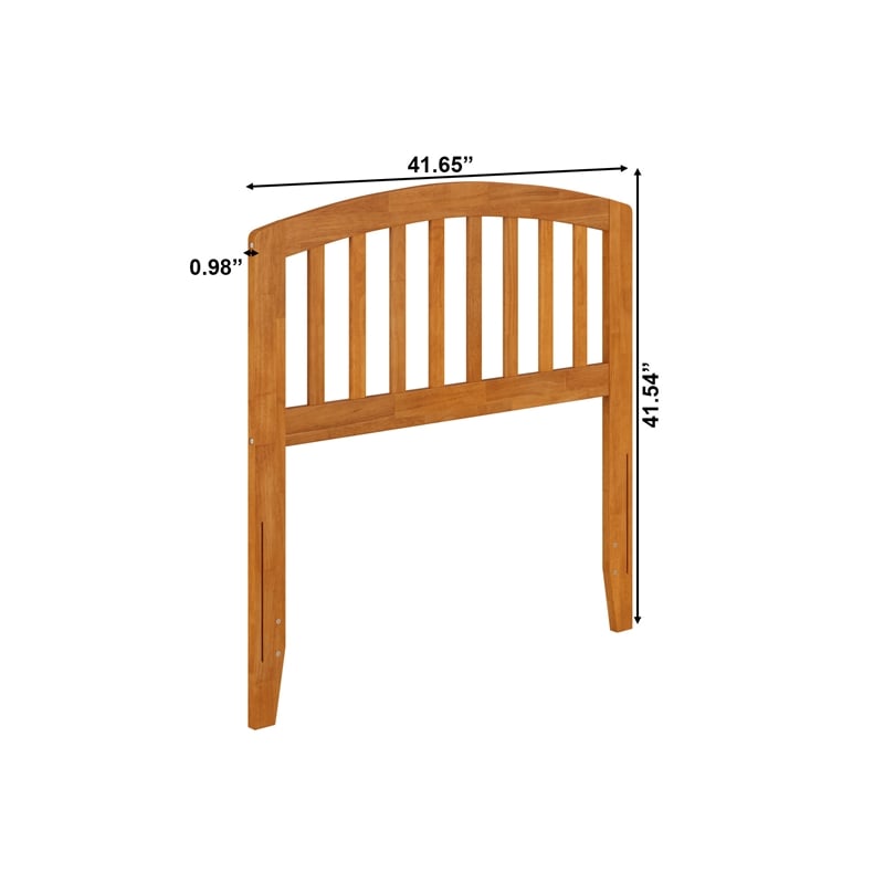 Pemberly Row Richmond Twin Wood Headboard in Light Toffee