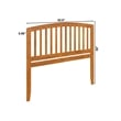 Pemberly Row Richmond Queen Wood Headboard in Light Toffee