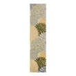 Pemberly Row 8' Runner Green Multicolor Fabric Tropical Area Rug (8' Runner)