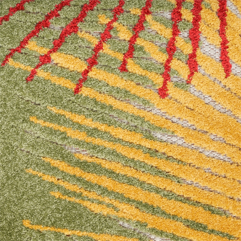 Pemberly Row Contemporary 8' x 10' Fabric Multicolor Area Rug