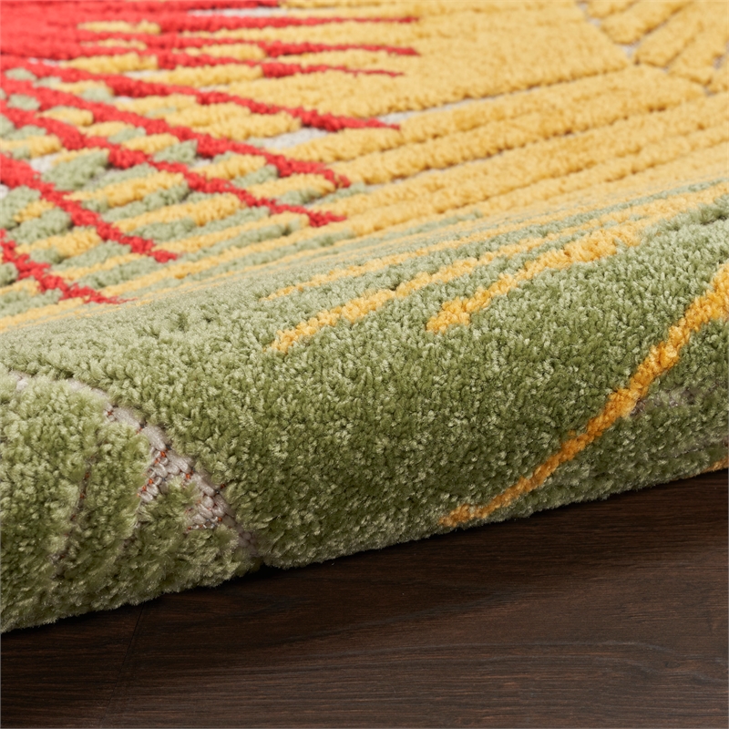 Pemberly Row Contemporary 8' x 10' Fabric Multicolor Area Rug