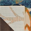 Pemberly Row 6' Runner Blue Green Fabric Tropical Area Rug (6' Runner)