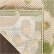 Pemberly Row 6' x 9' Ivory Green Fabric Outdoor Area Rug (6' x 9')