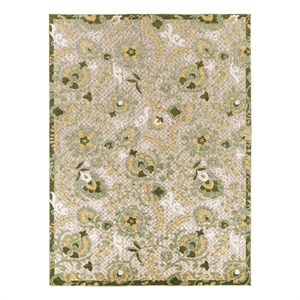 Pemberly Row 8' x 11' Ivory Green Fabric Outdoor Area Rug (8' x 11')