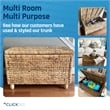 Pemberly Row Storage Trunk Farmhouse Style Large Deep Woven Natural Wicker Chest