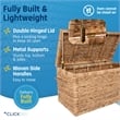 Pemberly Row Storage Trunk Farmhouse Style Large Deep Woven Natural Wicker Chest
