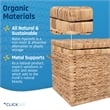 Pemberly Row Storage Trunk Farmhouse Style Large Deep Woven Natural Wicker Chest