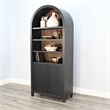 Pemberly Row Contemporary Wood Arched Display Cabinet with Doors