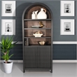 Pemberly Row Contemporary Wood Arched Display Cabinet with Doors