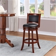 Pemberly Row Contemporary Bar Height Swivel Bar Stool-Cherry