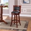 Pemberly Row Contemporary Bar Height Swivel Bar Stool-Cherry