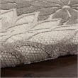 Pemberly Row Contemporary Fabric 9' x 12' Silver Grey Area Rug