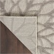 Pemberly Row Contemporary Fabric 9' x 12' Silver Grey Area Rug
