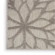 Pemberly Row Contemporary Fabric 9' x 12' Silver Grey Area Rug