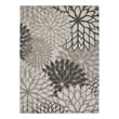 Pemberly Row Contemporary Fabric 9' x 12' Silver Grey Area Rug