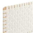 Pemberly Row Weave Wall-Mount Vegan Leather Queen Headboard in Natural Beige