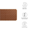Pemberly Row Weave Wall-Mount Vegan Leather Queen Headboard in Natural Brown