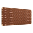 Pemberly Row Weave Wall-Mount Vegan Leather Queen Headboard in Natural Brown