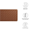 Pemberly Row Weave Wall-Mount Vegan Leather Queen Headboard in Walnut Brown