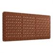 Pemberly Row Weave Wall-Mount Vegan Leather Queen Headboard in Walnut Brown