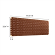 Pemberly Row Weave Wall-Mount Vegan Leather King Headboard in Natural Brown