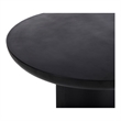 Pemberly Row Contemporary Dining Table Black Stone Dining Tables