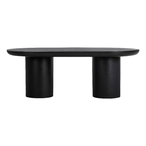 Pemberly Row Contemporary Dining Table Black Stone Dining Tables